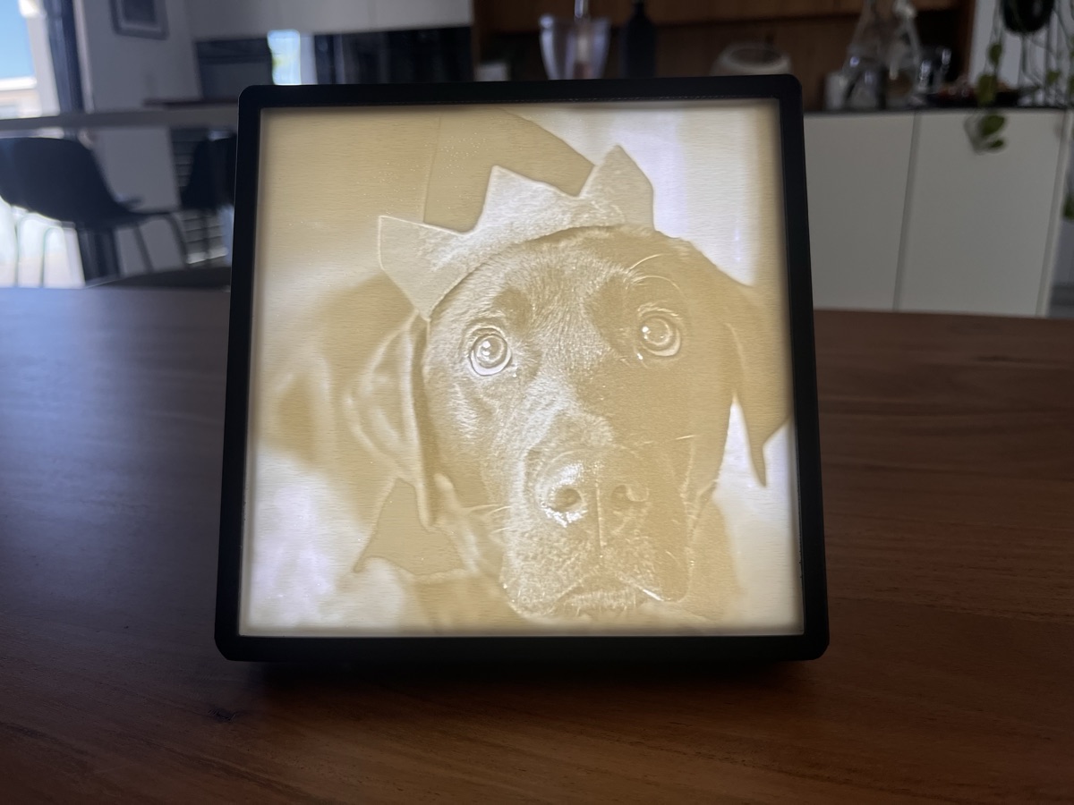 Lithophane allumée